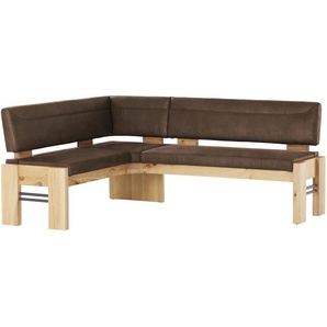 Eckbank  massiv Floyd ¦ braun ¦ Maße (cm): B: 203 H: 90 T: 163.0