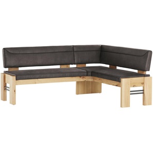 Eckbank massiv Floyd ¦ braun ¦ Maße (cm): H: 90