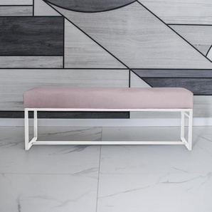 Polsterbank mit Metallbeinen ACHEN rosa 120 cm
