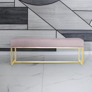 Polsterbank mit Metallbeinen ACHEN rosa 80 cm