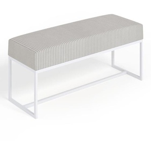 Polsterbank mit Metallbeinen INFERNO beige 80 cm