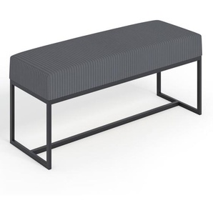 Polsterbank mit Metallbeinen INFERNO grau 90 cm