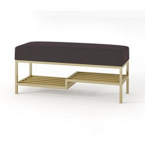 Polsterbank mit Metallbeinen SHELF braun 80 cm
