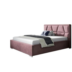 Polsterbett mit Bettkasten Loca ¦ rosa/pink ¦ Maße (cm): B: 180 H: 110