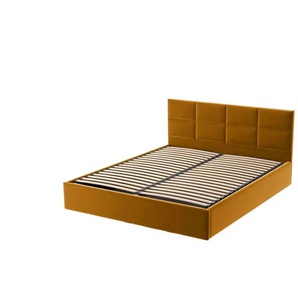 Polsterbett mit Bettkasten - gelb - Materialmix - 169 cm - 90 cm | Möbel Kraft
