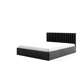Polsterbett mit Bettkasten - schwarz - Materialmix - 169 cm - 85 cm | Möbel Kraft