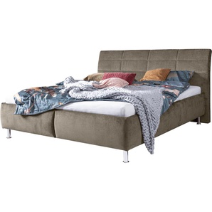 Stauraumbett ADA TRENDLINE Karla Betten Gr. Struktur fein TCM, Liegefläche B/L: 160 cm x 200 cm Betthöhe: 44 cm, kein Härtegrad, ohne Matratze, grau (beigegrau tcm 149) Stauraumbetten Lattenrost, wahlweise mit Matratzen, verschiedene Größen, Härtegrade
