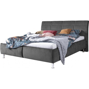 Stauraumbett ADA TRENDLINE Karla Betten Gr. Struktur fein TCM, Liegefläche B/L: 160 cm x 200 cm Betthöhe: 44 cm, kein Härtegrad, ohne Matratze, grau (dunkelgrau tcm 89) Stauraumbetten Lattenrost, wahlweise mit Matratzen, verschiedene Größen, Härtegrade