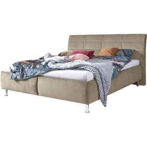 Stauraumbett ADA TRENDLINE Karla Betten Gr. Struktur fein TCM, Liegefläche B/L: 200 cm x 200 cm Betthöhe: 44 cm, kein Härtegrad, ohne Matratze, beige (beige tcm 12) Stauraumbetten Lattenrost, wahlweise mit Matratzen, verschiedene Größen, Härtegrade