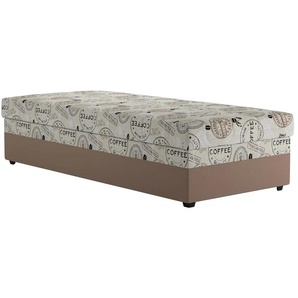 Polsterbett Angelina | braun | 93 cm | 54 cm |