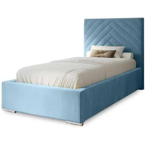 Polsterbett Aura | blau | 95 cm | 100 cm |