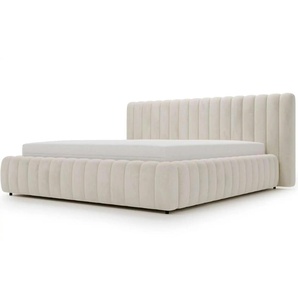 Polsterbett mit Stauraum Bliss - beige - Materialmix - 232 cm - 105 cm | Möbel Kraft