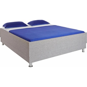 Polsterbett BRECKLE NORTHEIM Betten Gr. Struktur (100% Polyester) Bettgestell, Liegefläche B/L: 180 cm x 200 cm Betthöhe: 46 cm, kein Härtegrad, ohne Matratze, grau Bett Polsterbett Polsterbetten ohne Bettkasten Betten Kopfteil