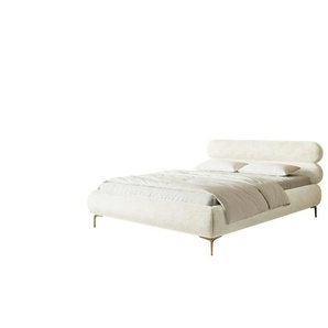 Selsey Polsterbett in Chenille Roule ¦ creme ¦ Maße (cm): B: 173 H: 96