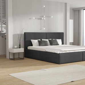Polsterbett Doppelbett BERGEN Komplettset 140x200cm Stoff Freya Grafit