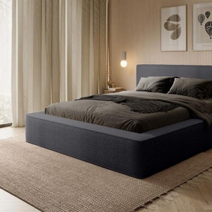Polsterbett Doppelbett OMAHA 140x200cm Komplettset Stoff Euphoria Anthrazit