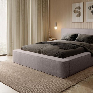 Polsterbett Doppelbett OMAHA 140x200cm Komplettset Stoff Euphoria Beige