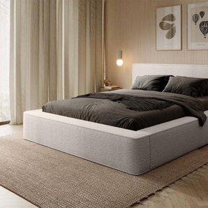 Polsterbett Doppelbett OMAHA 180x200cm Komplettset Stoff Euphoria Creme