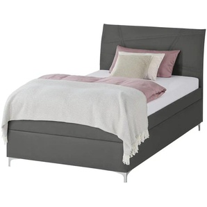 Polsterbett - grau - Materialmix - 126 cm - 110 cm | Möbel Kraft