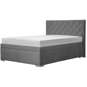 Polsterbett - grau - Materialmix - 131 cm - 117 cm | Möbel Kraft