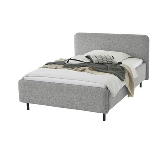 Polsterbett in meliertem Webstoff - grau - Materialmix - 164 cm - 105 cm | Möbel Kraft