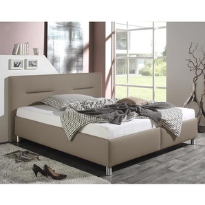 Polsterbett Jonsberg Kunstleder 180 x 200cm Kunstleder Braun/Grau/Taupe