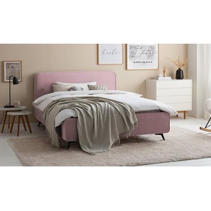 Polsterbett KARELIA 180 x 200cm Samt Ravi Pink/Mauve ohne Lattenrost