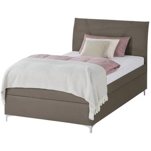 Polsterbett Lauren | braun | 126 cm | 110 cm |