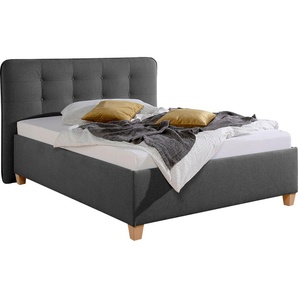 Polsterbett MAINTAL, grau (anthrazit), B:158cm L:210cm, Betten, Polsterbett Polsterbett ohne Bettkasten, inklusive Bettkasten