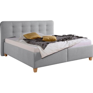 Polsterbett MAINTAL, grau, B:198cm L:210cm, Betten, Polsterbett Polsterbett ohne Bettkasten, inklusive Bettkasten