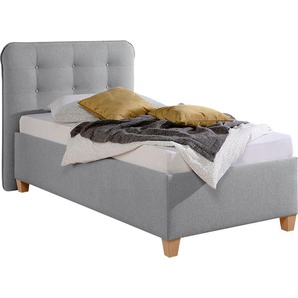 Polsterbett MAINTAL, grau, B:108cm L:210cm, Betten, Polsterbett Polsterbett ohne Bettkasten, inklusive Bettkasten