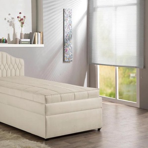 Polsterbett MAINTAL Betten Gr. ohne Fleckschutz-Federkern-Festpolsterung, Liegefläche B/L: 100 cm x 200 cm, H2, Federkernmatratze, beige (creme) Polsterbetten ohne Bettkasten Betten