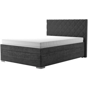 Polsterbett - schwarz - Materialmix - 152 cm - 117 cm | Möbel Kraft