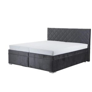 Polsterbett - schwarz - Materialmix - 192 cm - 117 cm | Möbel Kraft
