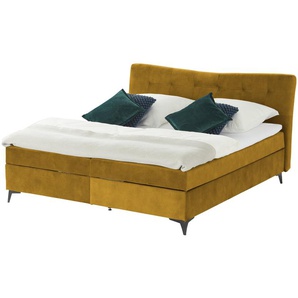 Polsterbett  Melrose - gold - Materialmix - 182 cm - 109 cm | Möbel Kraft