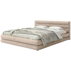 Selsey Polsterbett mit Bettkasten - beige - Materialmix - 180 cm - 90 cm | Möbel Kraft