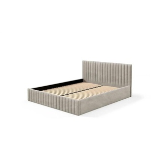 Polsterbett mit Bettkasten - beige - Materialmix - 189 cm - 90 cm | Möbel Kraft