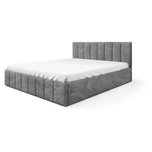 Polsterbett mit Bettkasten - grau - Materialmix - 120 cm - 90 cm | Möbel Kraft
