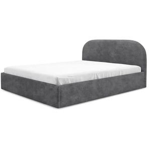 Polsterbett mit Bettkasten Luna ¦ grau ¦ Maße (cm): B: 120 H: 90