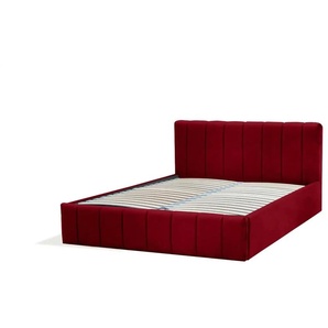 Polsterbett mit Bettkasten Nina ¦ rot ¦ Maße (cm): B: 129 H: 85
