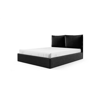 Polsterbett mit Bettkasten - schwarz - Materialmix - 169 cm - 100 cm | Möbel Kraft