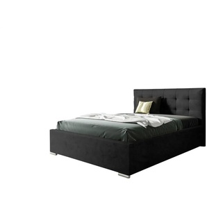 Polsterbett mit Bettkasten - schwarz - Materialmix - 140 cm - 110 cm | Möbel Kraft