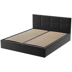 Polsterbett mit Bettkasten - schwarz - Materialmix - 149 cm - 90 cm | Möbel Kraft