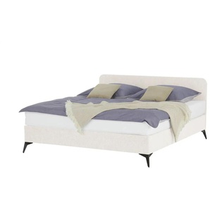 Polsterbett mit Matratze - creme - Materialmix - 141 cm - 90 cm | Möbel Kraft