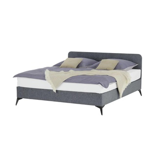 Polsterbett mit Matratze - grau - Materialmix - 141 cm - 90 cm | Möbel Kraft