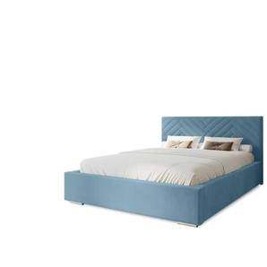 Polsterbett mit Stauraum Aberfeldy ¦ blau ¦ Maße (cm): B: 195 H: 100