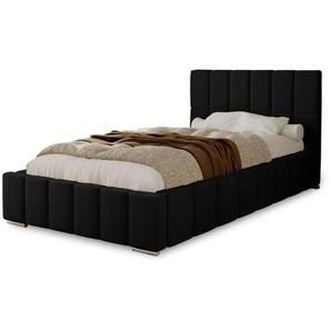Polsterbett mit Stauraum  Ayr ¦ schwarz ¦ Maße (cm): B: 105 H: 100