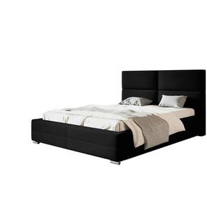 Polsterbett mit Stauraum Bed 3 - schwarz - Materialmix - 104 cm | Möbel Kraft