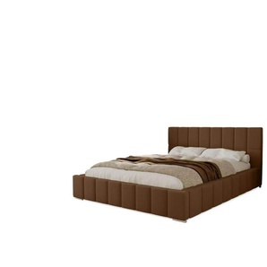 Polsterbett mit Stauraum - braun - Materialmix - 155 cm - 100 cm | Möbel Kraft