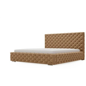 Polsterbett mit Stauraum - braun - Materialmix - 105 cm | Möbel Kraft